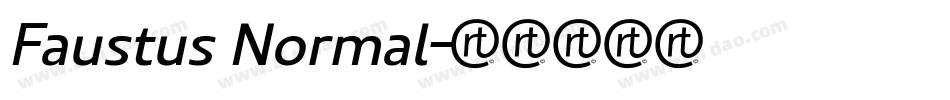 Faustus Normal字体转换